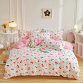 Axyaa Strawberry Bedding Set - Soft Queen/King Size Comforter Set