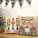 Nutcracker Pillowcase for Living Room Sofa with Zipper Closure by Axyaa