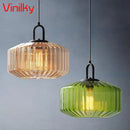 Axyaa Nordic Red Glass Pendant Light for Bedroom Dining Room Chandelier