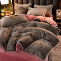Axyaa Deluxe Milk Fleece Queen Size Bedding Set for Cozy Winter Nights