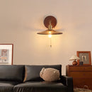 Axyaa Nordic LED Wall Sconce Pull Chain Switch Stair Light - Copper Glass Finish