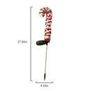 Axyaa Solar Candy Cane Ground Lamp: LED Christmas Yard Lawn Lights