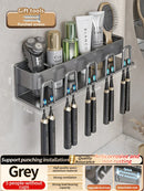 Axyaa 3-in-1 Bathroom Organizer: Toothbrush, Toothpaste, Electric Brush Holder Shelf Rack