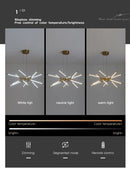 Axyaa Nordic Geometry LED Chandelier with Remote Control