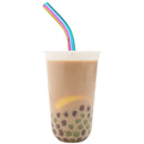 Axyaa Stainless Steel Bent Straw Set - Colorful Wide 12mm for Bubble Tea, Cocktails