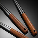 Axyaa Stainless Steel Wood Handle Kitchen Utensils Set