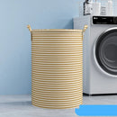 Axyaa Cotton Linen Laundry Basket | Large Capacity Storage Bag | Household Sundries Organizer
