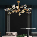 Axyaa Luxury Crystal Chandelier Pendant Light for Living Room Bedroom Ceiling