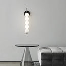 Axyaa Glass Bedside LED Wall Lamp Copper Gold Black Parlor Shop Hotel Light Fixtures