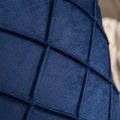 Axyaa Blue Velvet Plaid Cushion Cover for Stylish Living Room Décor