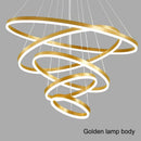 Axyaa Aluminum Ring Pendant Chandeliers for Living Room and Restaurant Lighting