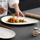 Axya Ceramic Dinner Plate Set: Restaurant Steak Sushi Salad Specialty Tableware