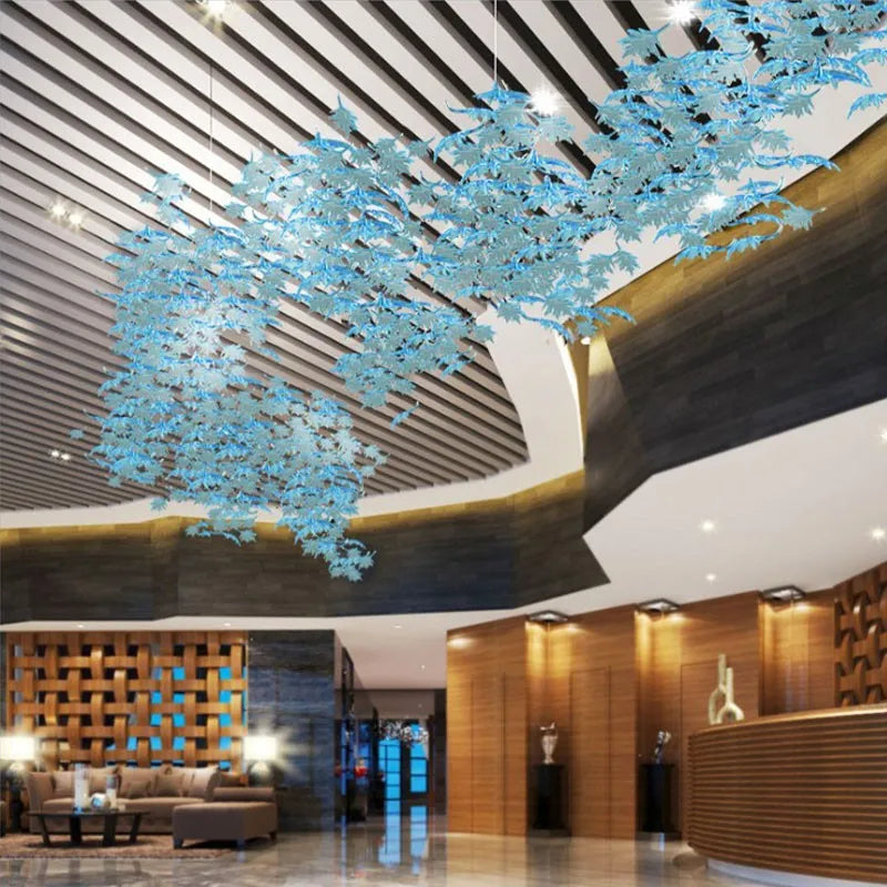 Luxury Glass Chandelier by Axyaa: Modern Design for High Ceiling Spaces