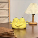 Axyaa Ceramic Couples Pear Mugs - Hugging Pear Milk Cups