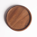 Axyaa Walnut Wooden Coaster Set - Heat Resistant Cup Mats for Kitchen Décor