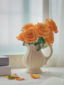 Axyaa Cerc Flower Vase: Luxury Decor for Living Room, European Style, Frosted Glass