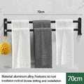 Axyaa Wall-mounted Triple-layer Towel Holder for Bathroom Storage