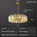 Axyaa Copper Crystal Chandelier for Dining Room, Living Room, and Restaurant