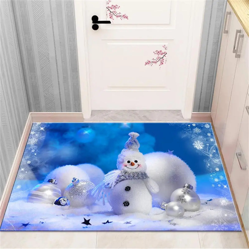 Axyaa Christmas & New Year Home Decor Door Mat - Anti-Slip Floor Rug