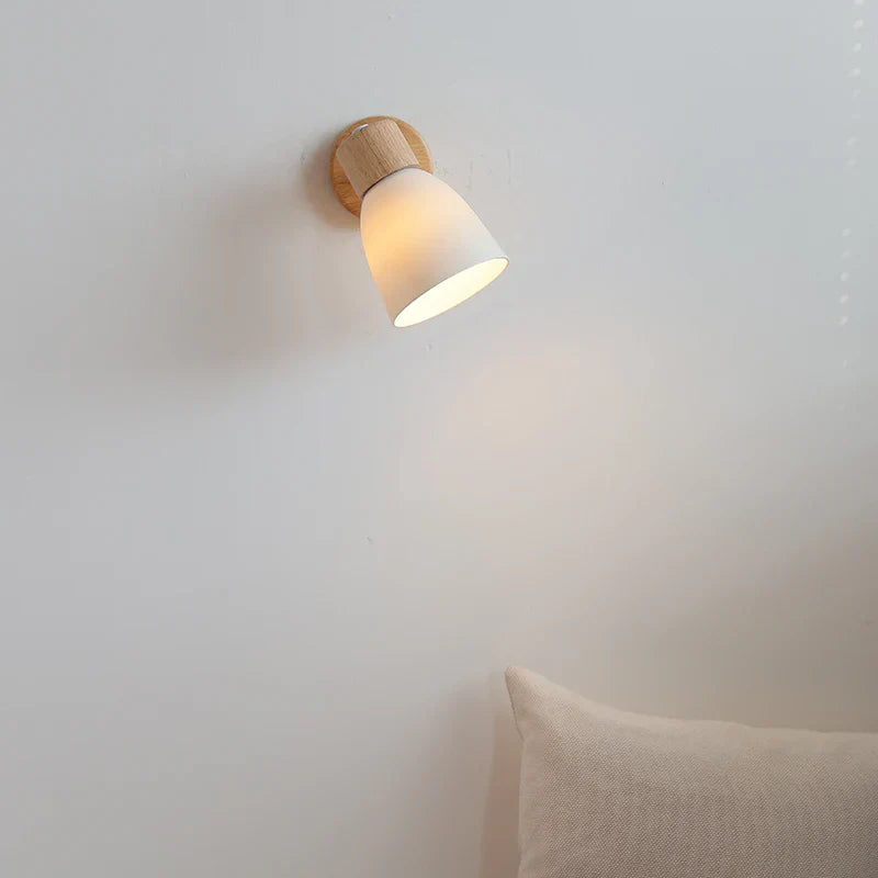 Axyaa Ceramic LED Wall Sconce: Japanese Style, White Glazed, Indoor Art Fixture