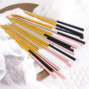 Axyaa Stainless Steel Chinese Chopsticks Set - Multicolor Metal Square Chopsticks