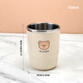 Axyaa Stainless Steel Cartoon Toothbrush Cup Set