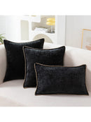 Chenille Throw Pillow Cover 30x50cm Velvet Luxury Cushions for Sofa Bed - Axyaa