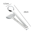 Axyaa Stainless Steel Food Tongs for BBQ Steak Bread & Kitchen Cooking