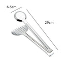Axyaa Stainless Steel Food Tongs for BBQ Steak Bread & Kitchen Cooking