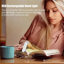 Axyaa Clip-On LED Reading Light: Rechargeable, Dimmable, Portable Desk Lamp
