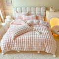 Axyaa Tuscan Faux Fur Plush Bedding Set - Queen Size Warm Winter Duvet Cover Set
