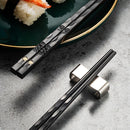 Axyaa Alloy Chopsticks Set - Asian Tableware Utensils for Sushi & Korean Cuisine