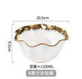 Axyaa 8-Inch Ceramic Vegetable Salad Bowl Fruit Plate Household Dessert Basin.