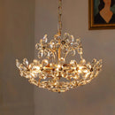 Axyaa Crystal Chandelier: Elegant Nordic French Style Lighting for Living Room Bedroom Study