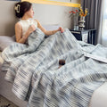 Axyaa 100% Cotton Muslin Throw Blanket - Lightweight Breathable Boho Throws