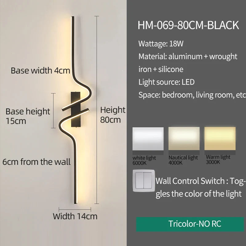 Axyaa Minimalist LED Wall Sconce for Bedroom & Living Room