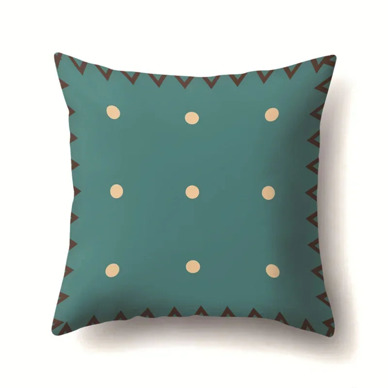 Axyaa Retro Geometric Pattern Cushion Cover for Sofa and Couch Décor