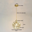 Axyaa Glass LED Pendant Lights Modern Hanging Lamp for Home Decor