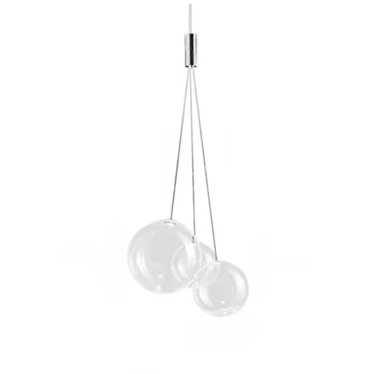 Axyaa Nordic LED Glass Chandelier for Living Dining Room, Restaurant - Pendant Lamp