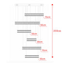 Axyaa Crystal Stair Chandelier - Modern LED Ceiling Hanging Light