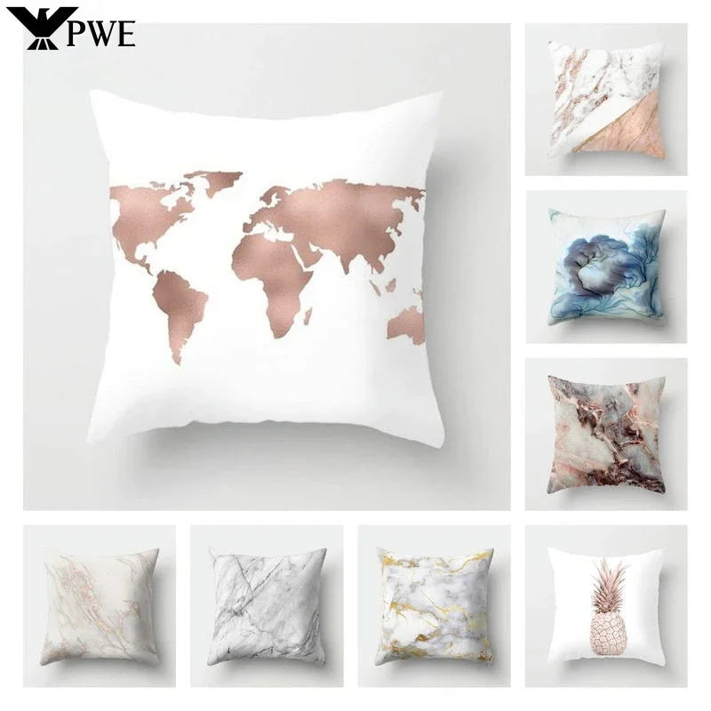 Axyaa Glitter Geometric Pineapple Pillow Covers - 45X45cm