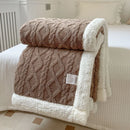 Axyaa Cozy Double Layer Fleece Blanket | Soft Plush Throw for Sofa Bed