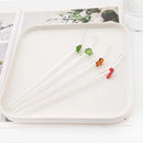 Axyaa Glass Straws Set with Brush - 8Pcs Reusable Smoothie Cocktail Bar Accessories