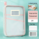Axyaa Double-layer Mesh Zipper Stationery Organizer: Large Capacity School Office Supplies Bag