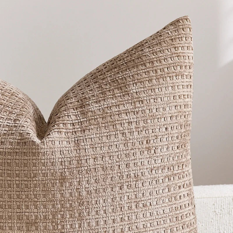 Axyaa Chenille Cushion Cover Solid Color Elegant Square 45x45cm 50x50cm