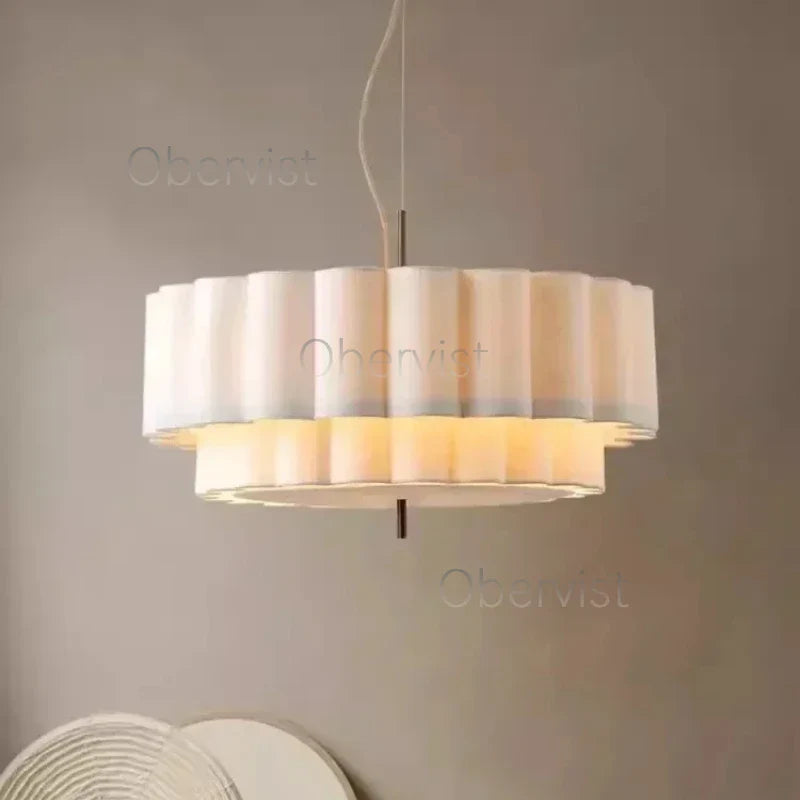 Wabi Sabi Fabric Chandelier Pendant Lamps by Axyaa