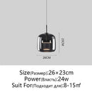 Axyaa Glass Pendant Light: Modern Nordic LED Hanging Fixture for Dining Room & Bedroom