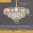 Axyaa Clear Crystal Chandelier: Nordic Luxury Hanging Lamp for Living Room and Dining Table