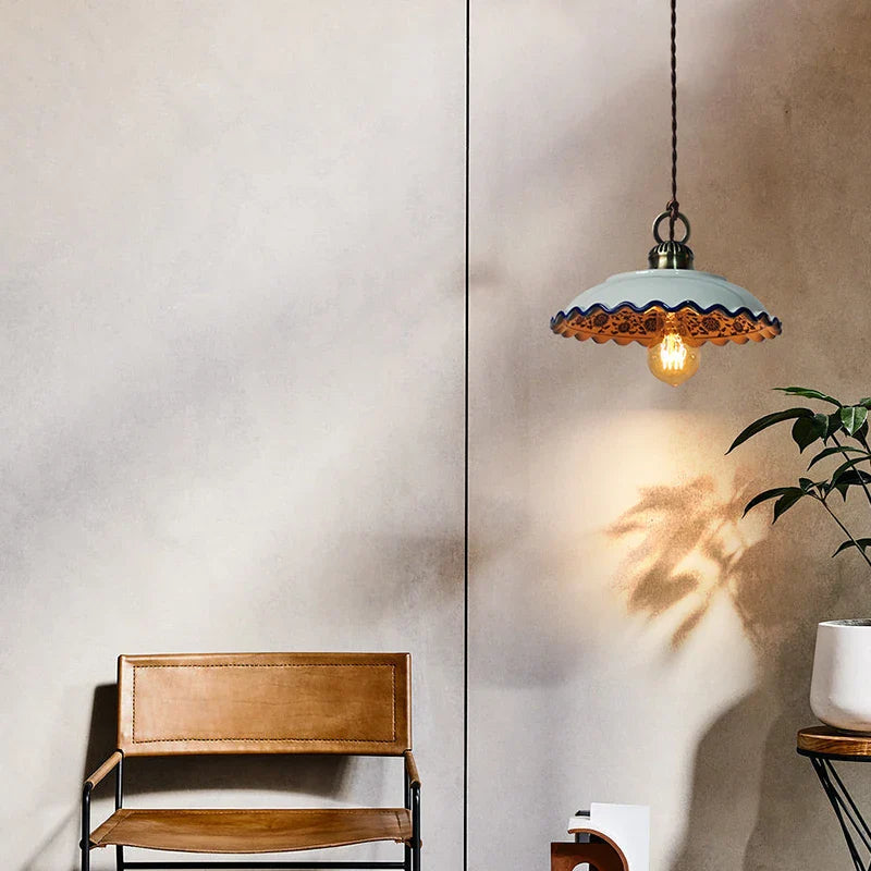 Axyaa Ceramic LED Pendant Lamp for Modern Home Decor Lighting