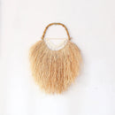 Axyaa Raffia Boho Wall Decor 30CM Round Handmade Tapestry
